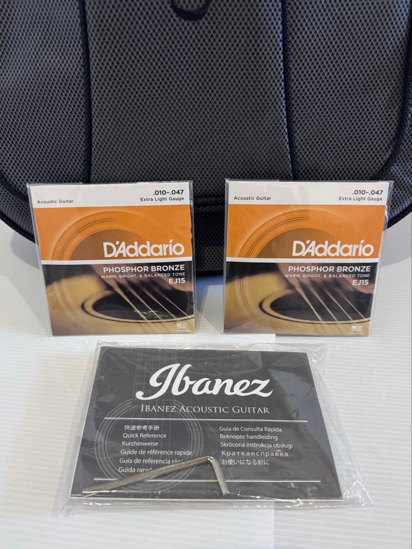 Ibanez ケース付き エレアコ、エレクトリックアコースティックギター