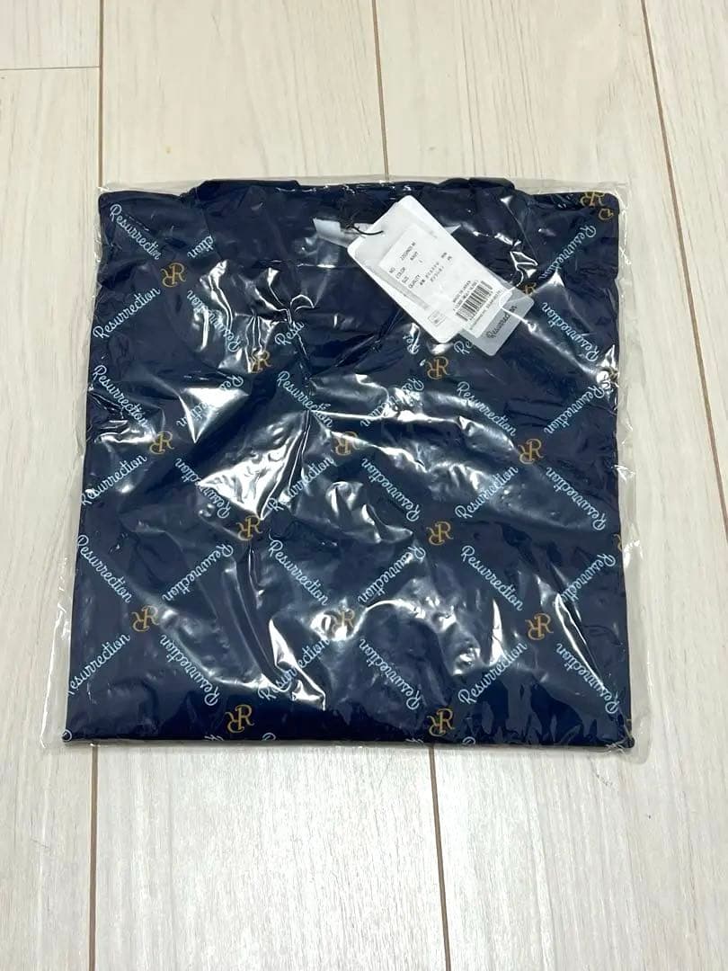 お値引きしました　レザレクション　半袖　モックネック　ネイビー　L 未使用品