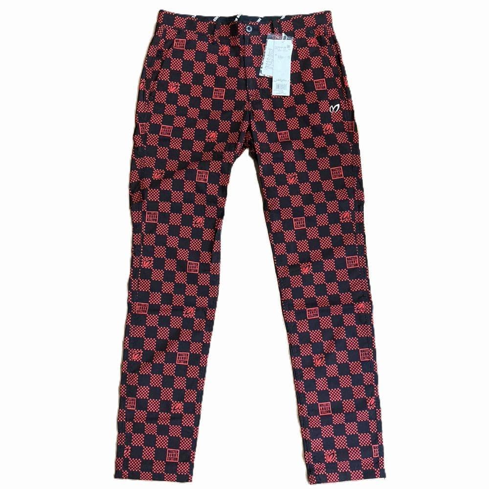 新品　マスターバニー　MBE　パーリーゲイツ　ストレッチゴルフパンツ　チェック柄