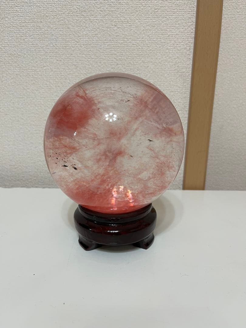 赤水晶　レッドクォーツ　130mm 大きい　勝負運　仕事運　2411-15-1