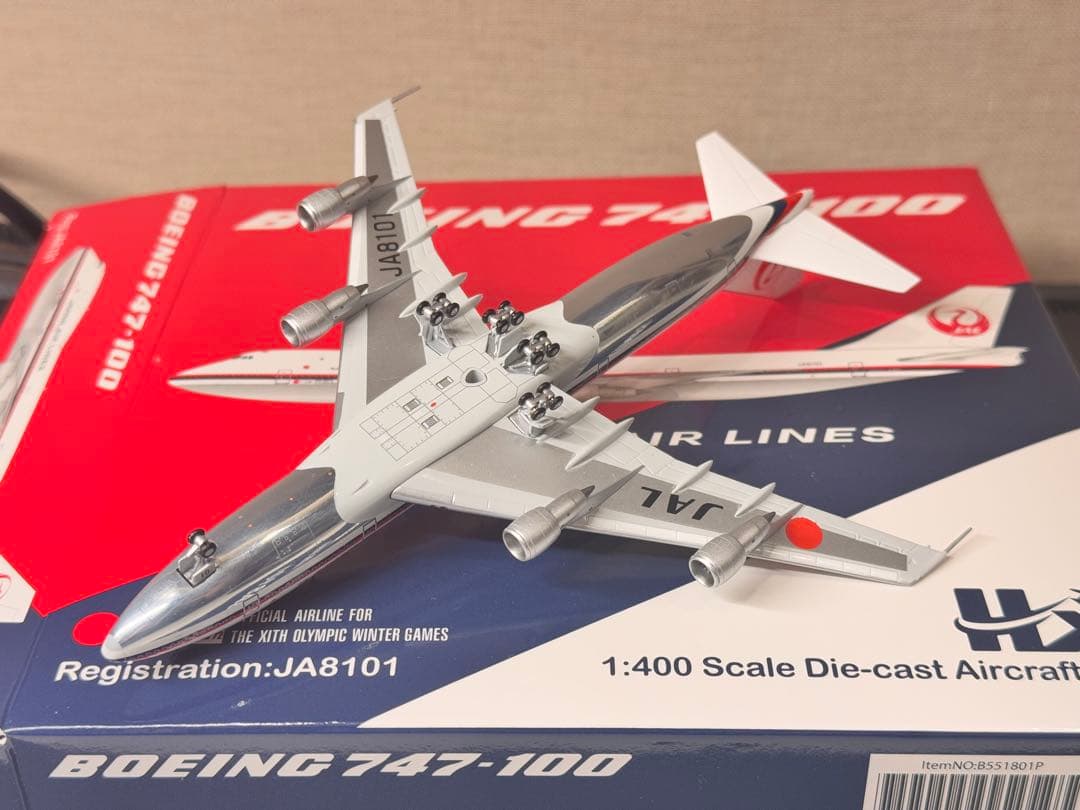 HX 1/400 JAL 日本航空 B747-100 旧鶴丸 JA8101