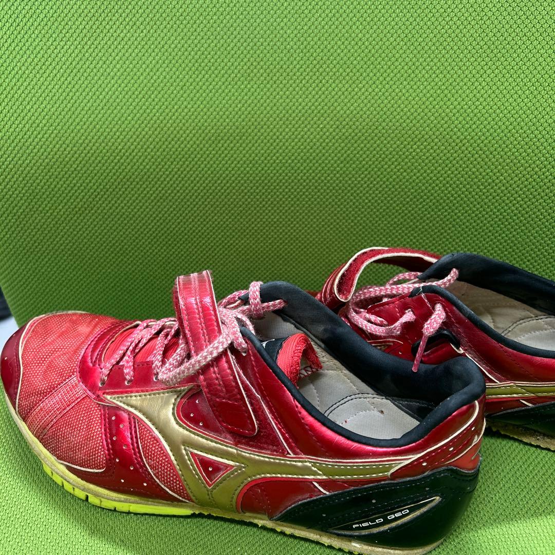 Mizuno FIELD ジオLJ スパイクシューズ レッド 24.5