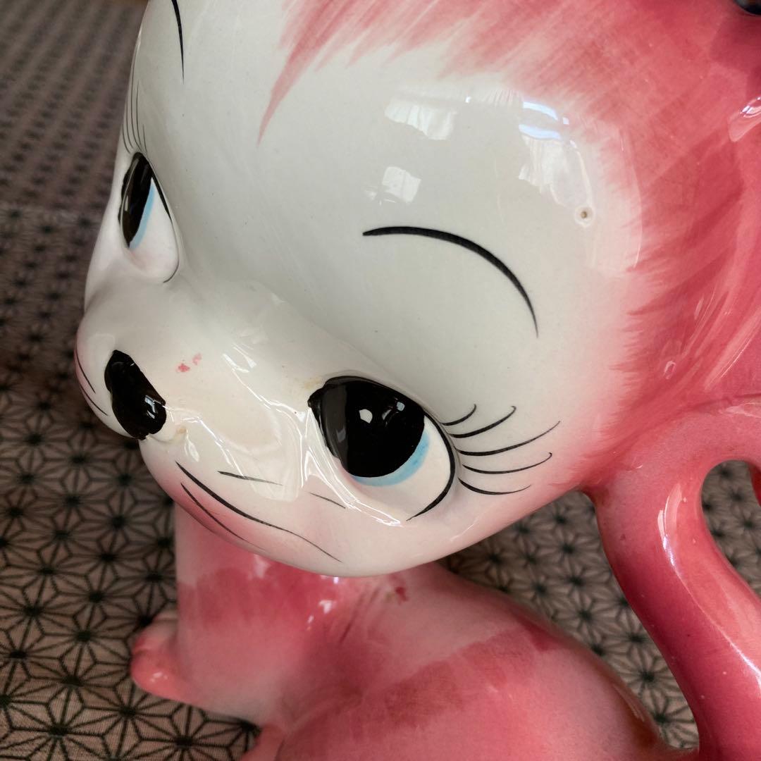 昭和レトロ 大きめ ネコ 貯金箱 置物‼️
