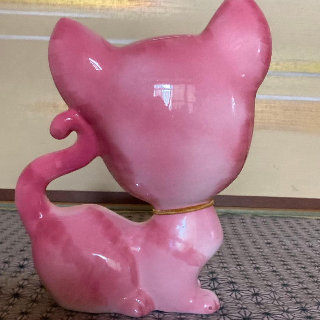 昭和レトロ 大きめ ネコ 貯金箱 置物‼️