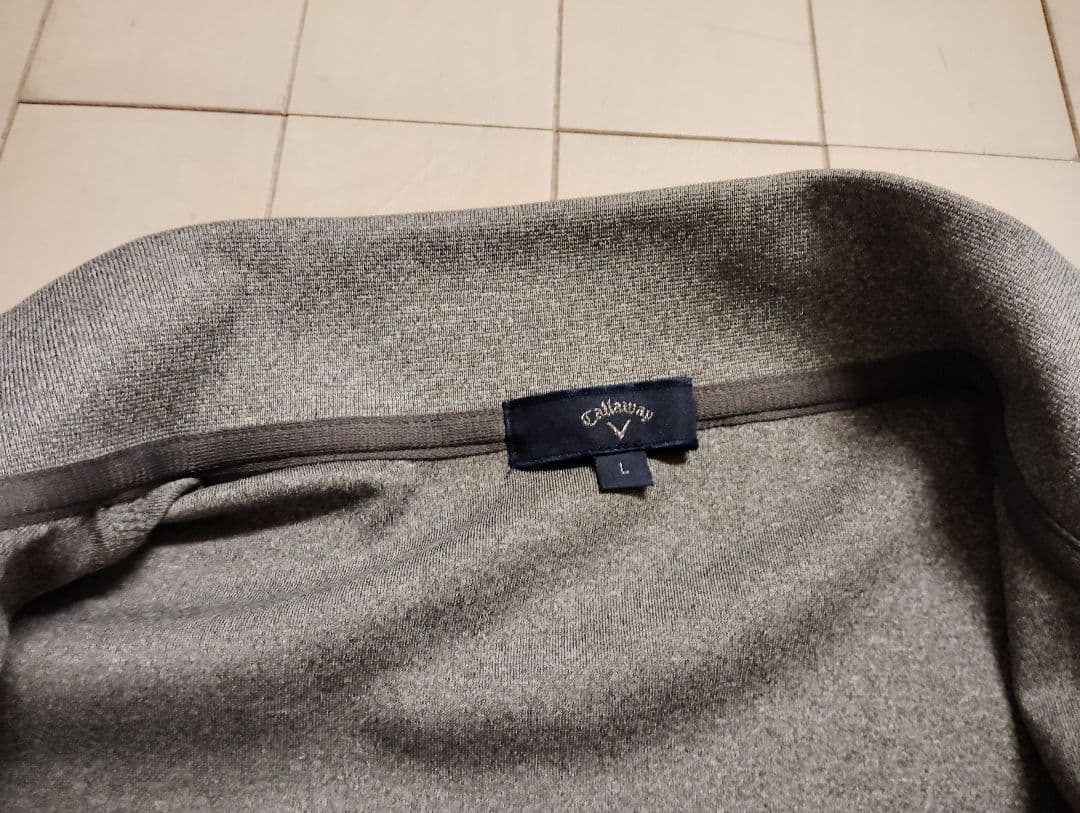 新品★サイズL/Callaway ダンボールフルジップスウェット