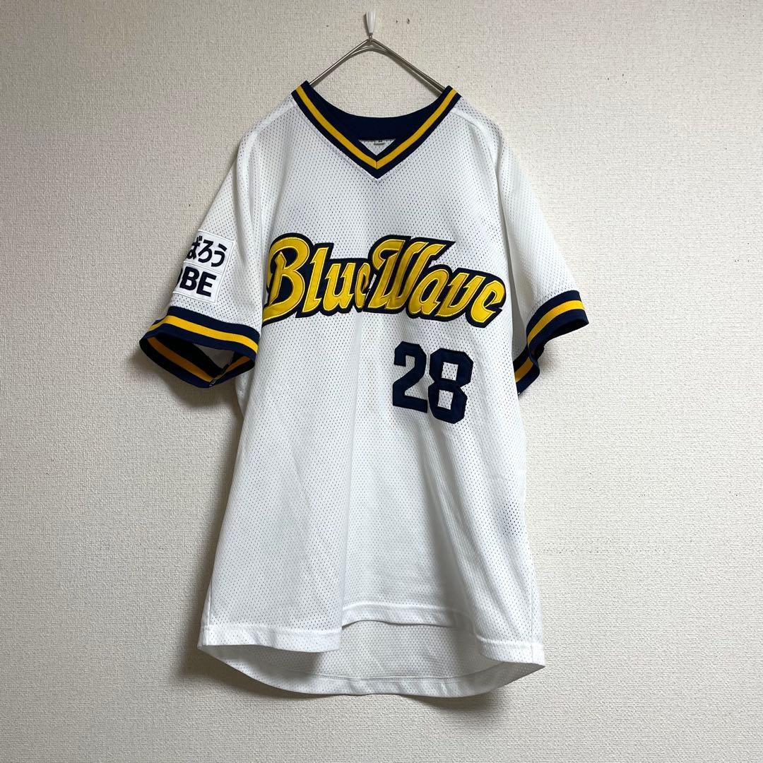 オリックスブルーウェーブ　星野伸之　28 復刻レプリカユニフォーム　旧ホーム　M
