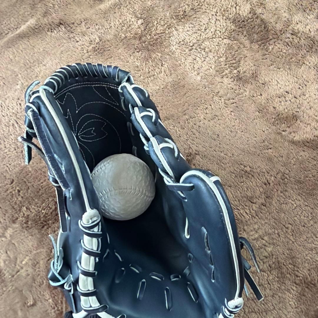 Mizuno Pro 軟式グローブ ダークブルー
