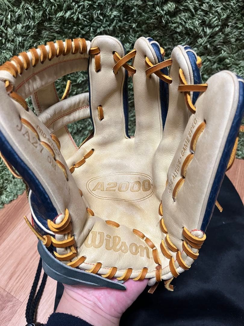 Wilson A2000 JA27 硬式内野手用グラブ キャメル×ネイビーSSS