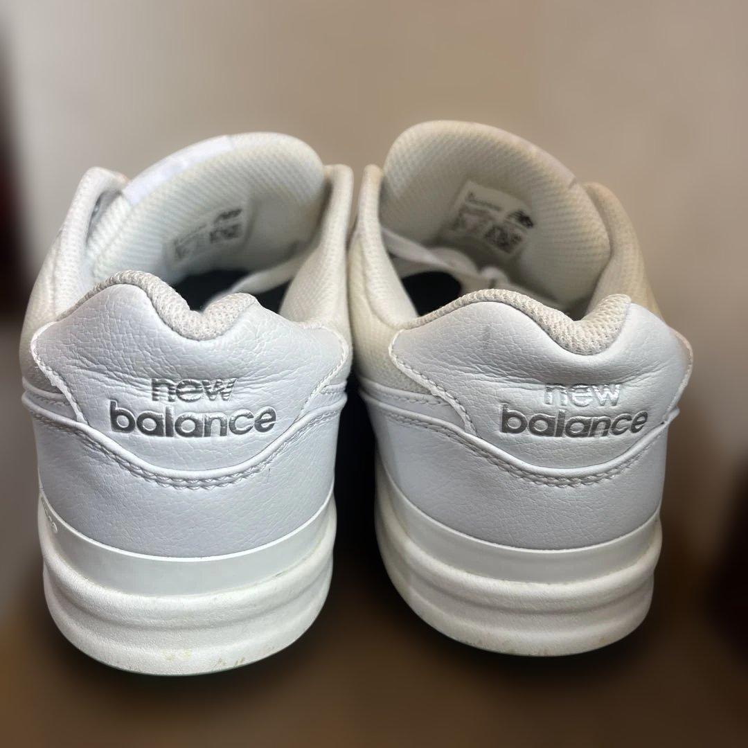 美品　NEW BALANCE 574 ホワイト ゴルフシューズ　24.0CM