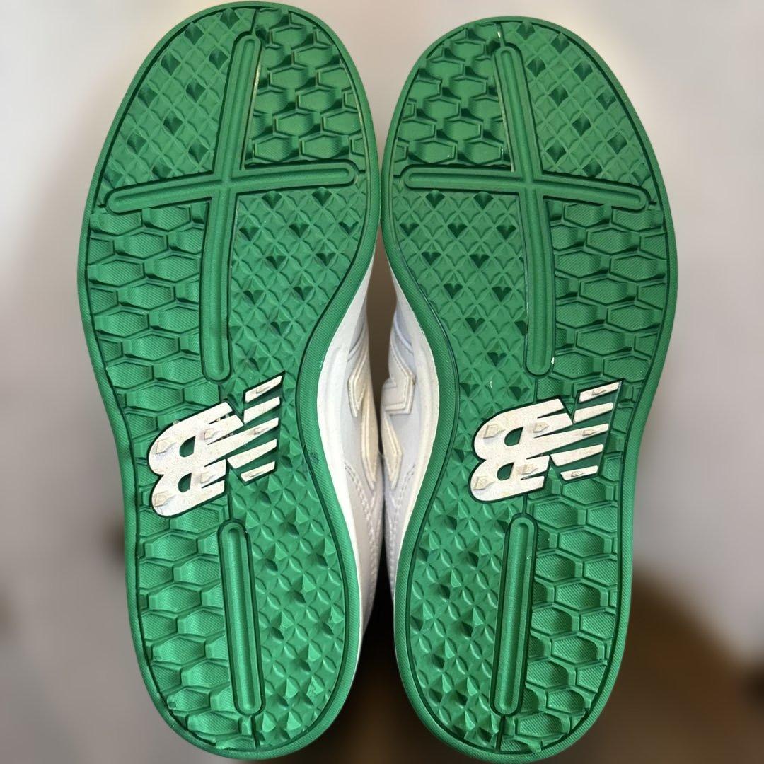 美品　NEW BALANCE 574 ホワイト ゴルフシューズ　24.0CM