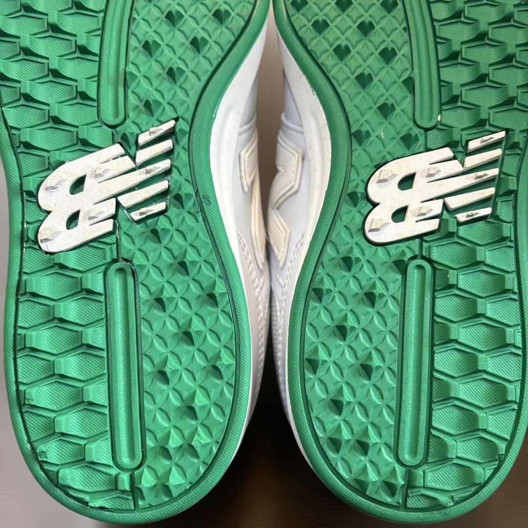 美品　NEW BALANCE 574 ホワイト ゴルフシューズ　24.0CM