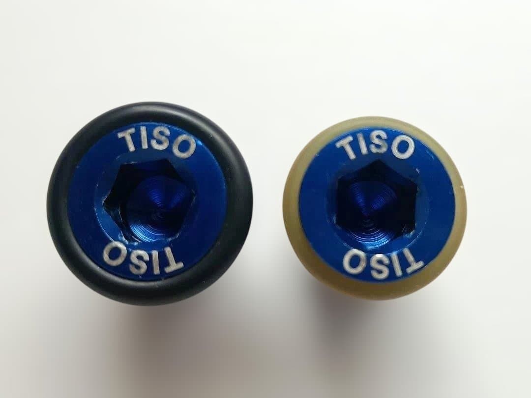 TISO ISIS/Octalink クランクボルト 黒赤青 3色セット
