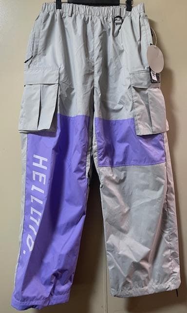 新品未使用HELLOIDライドパンツ ライトグレイLサイズ3レイヤー耐水2万mm