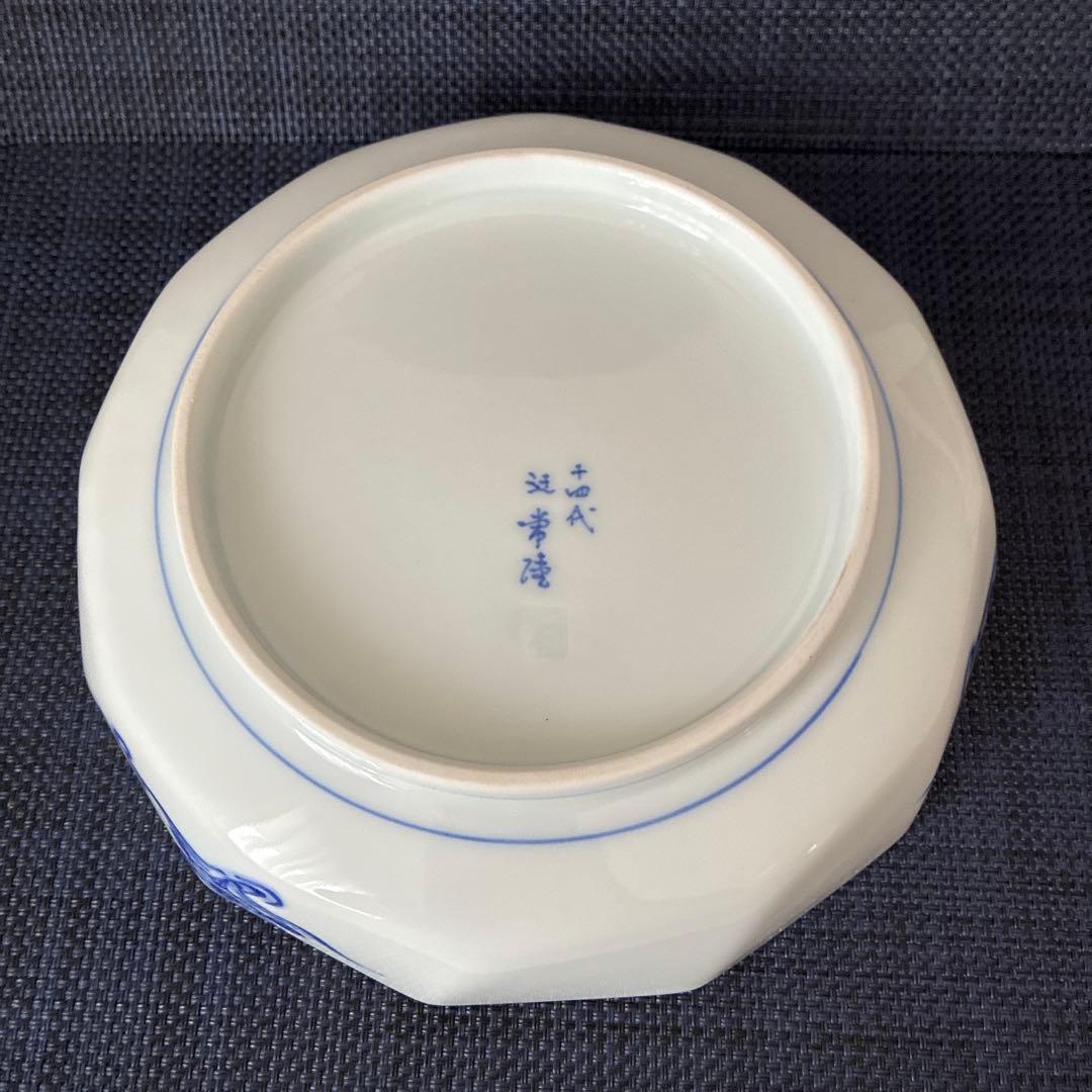 十四代辻常陸　染錦龍鳳凰文　12角