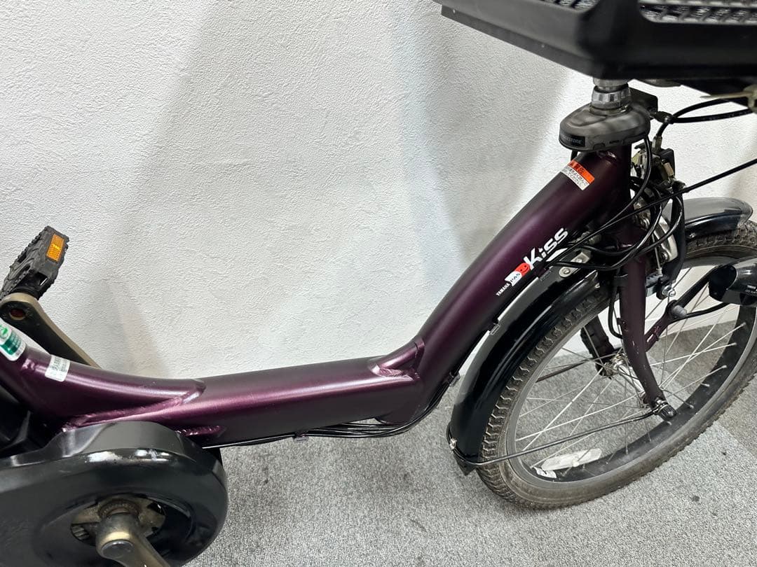 ヤマハパスKISS 子供乗せシート付き電動自転車　大型フロントカゴあり　お買い得