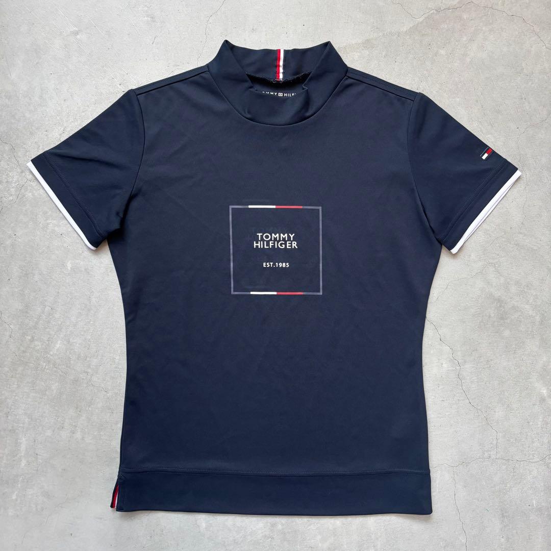 【美品】  GOLF 半袖モックネックTシャツ ロゴ