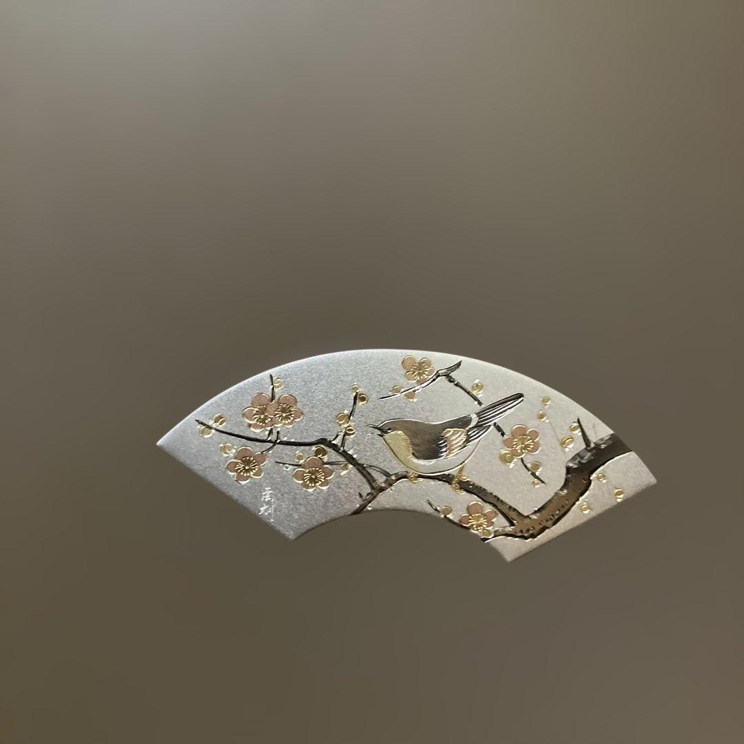 雛道具⭐️三月屏風15号 美術謹製 石目塗り彫金仕立て