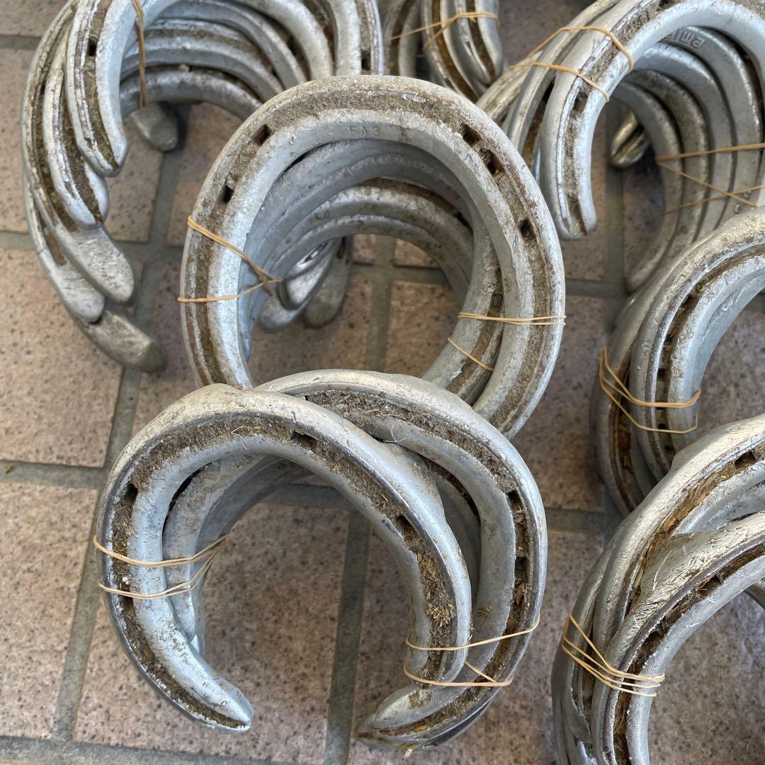 競争馬取り外し蹄鉄　三本鉄唇の蹄鉄 だけ50個