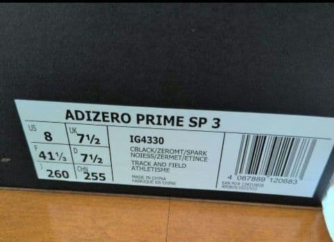 adidas ADIZERO スパイクシューズ 収納バッグ付き
