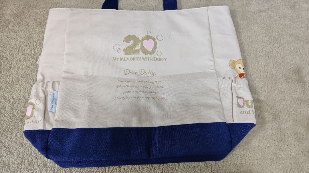 ダッフィー20周年トートバッグ