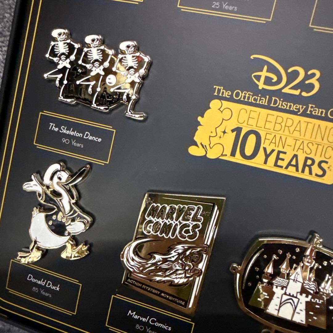 d23ディズニーファンクラブ 10周年 ピンバッジセット