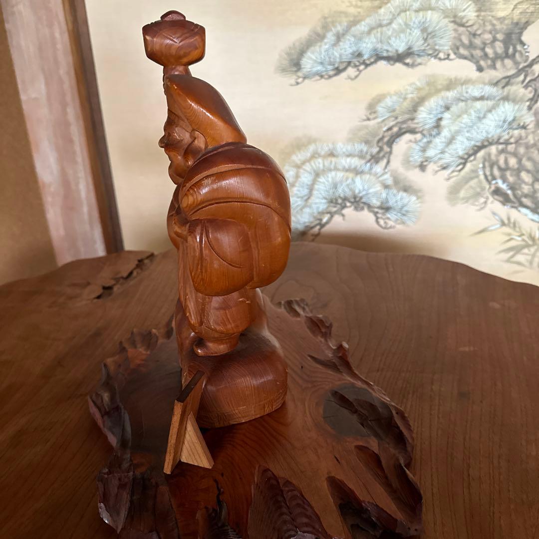 置物　大黒天　骨董品　泰山作