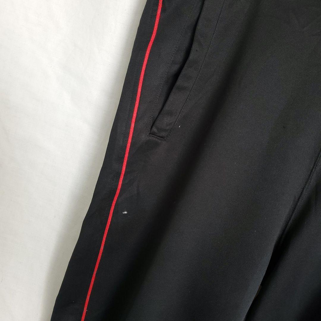 90s NIKE ナイキライン パンツ　ジョガーパンツ　ジャージパンツ 黒 赤