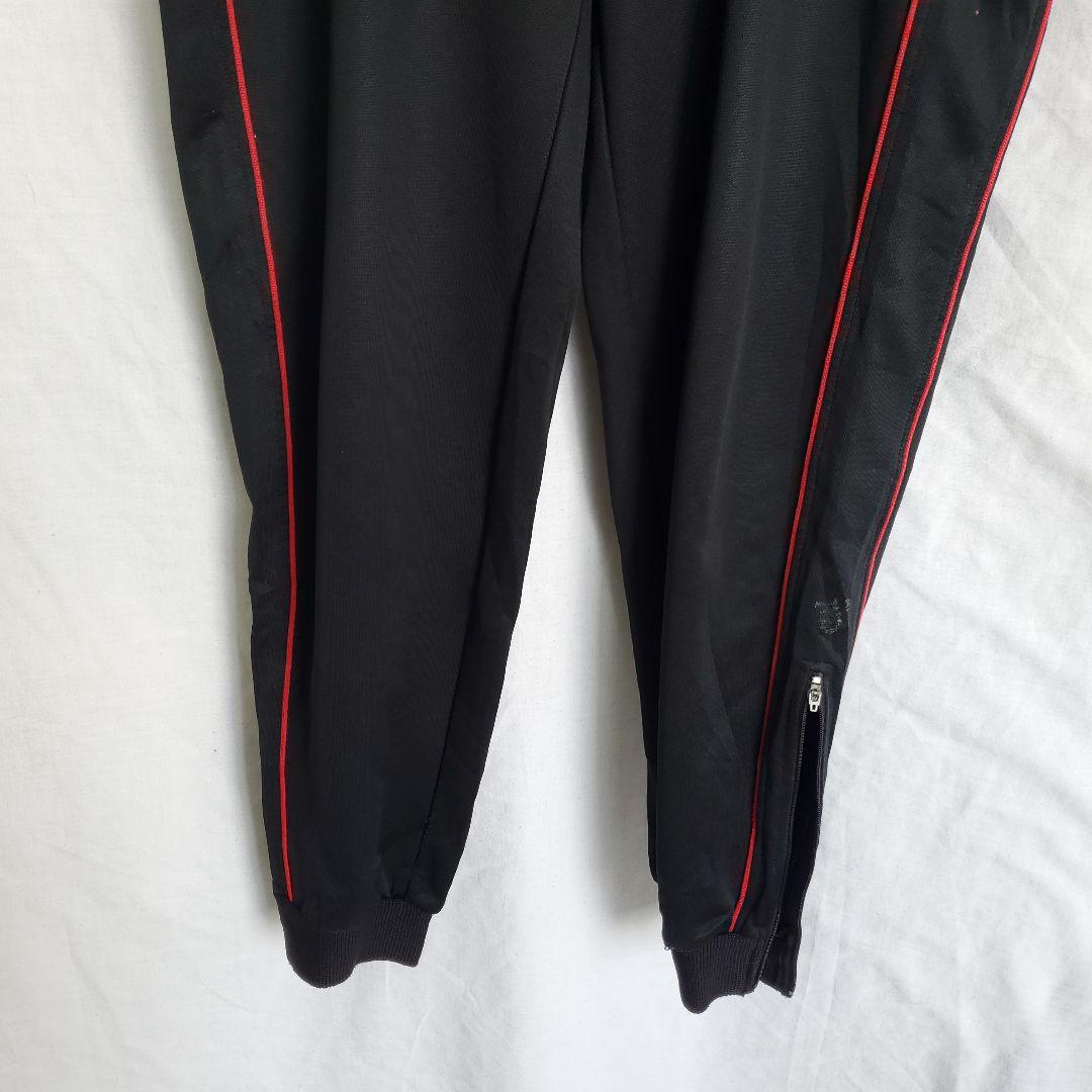 90s NIKE ナイキライン パンツ　ジョガーパンツ　ジャージパンツ 黒 赤