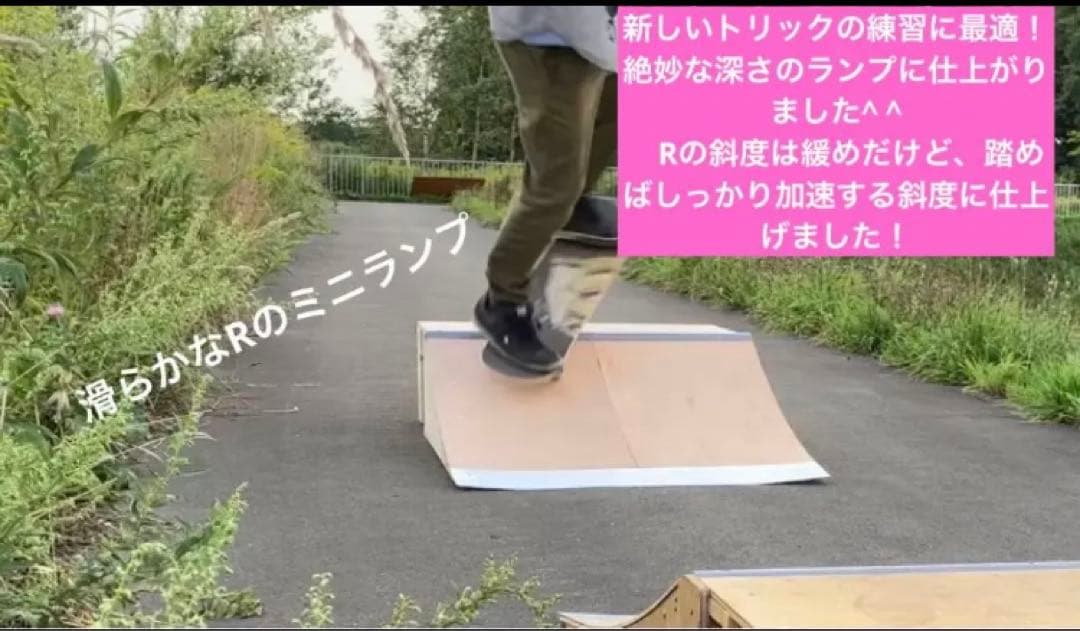 ミニランプ　スケボー　　ランプ　　組み立てキット　1台分　　セクション