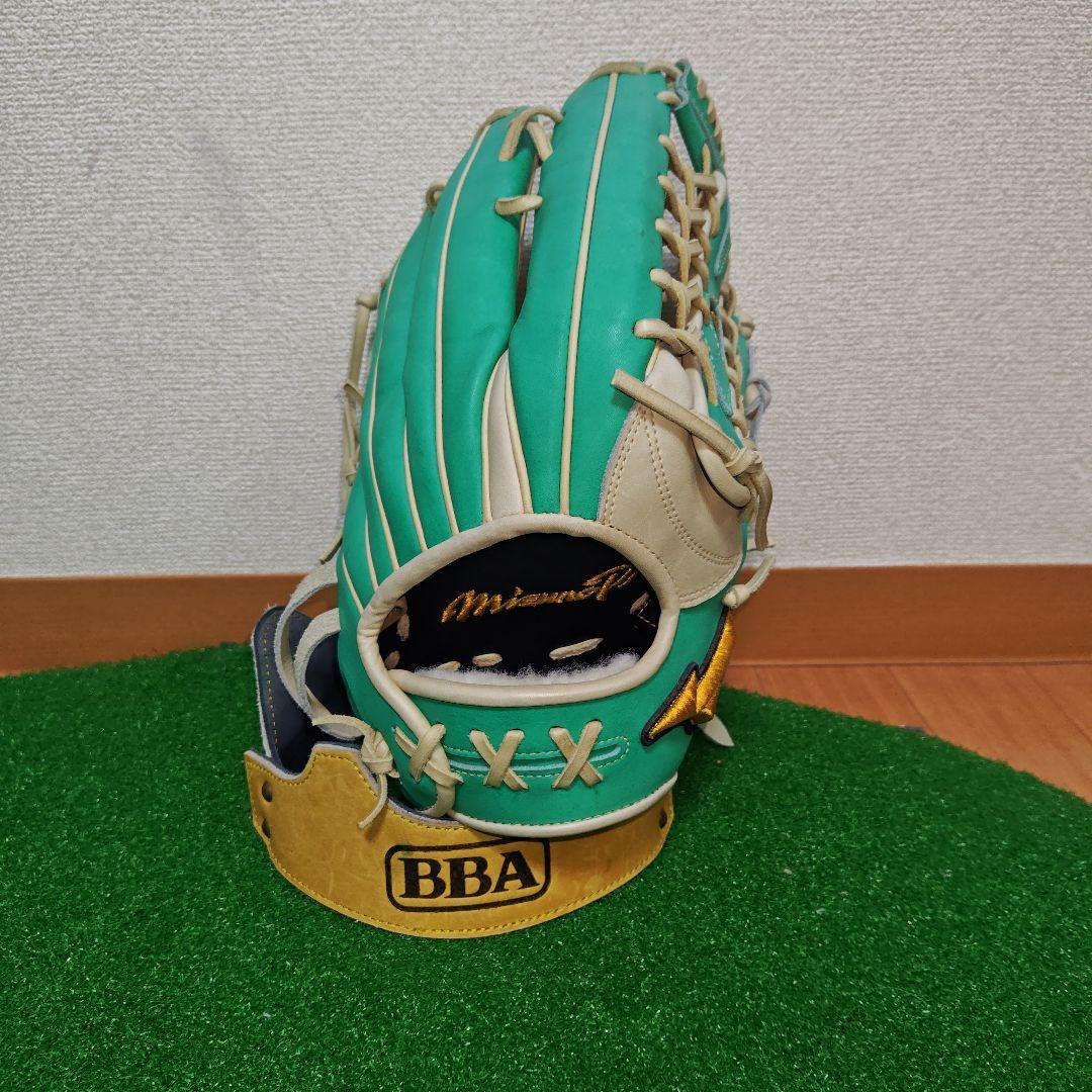 ミズノプロ 軟式 外野手用 オーダー グローブ 野球 ハガジャパン 耕作印 袋付