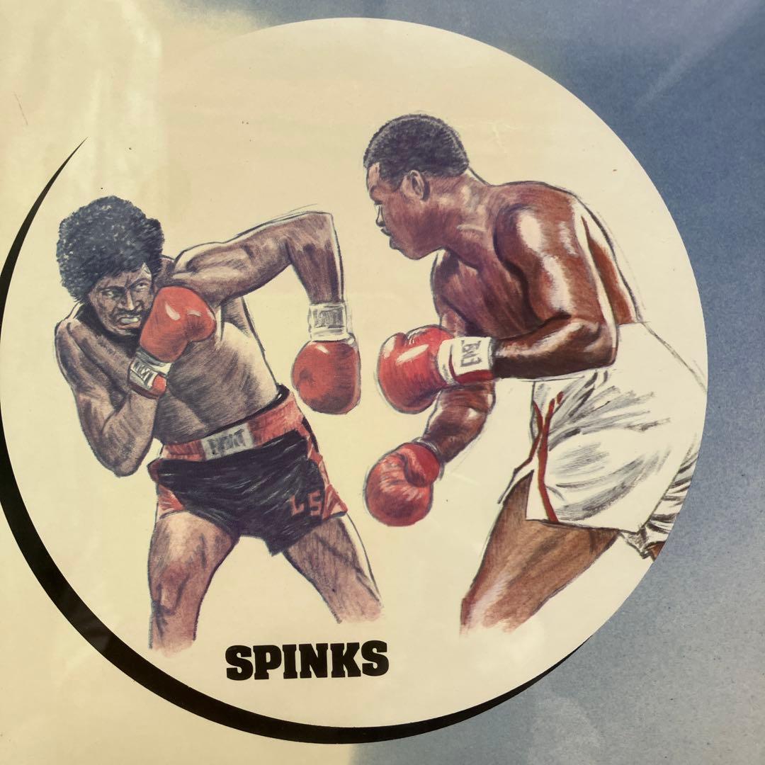 Larry Holmes サイン入りボクシングアート