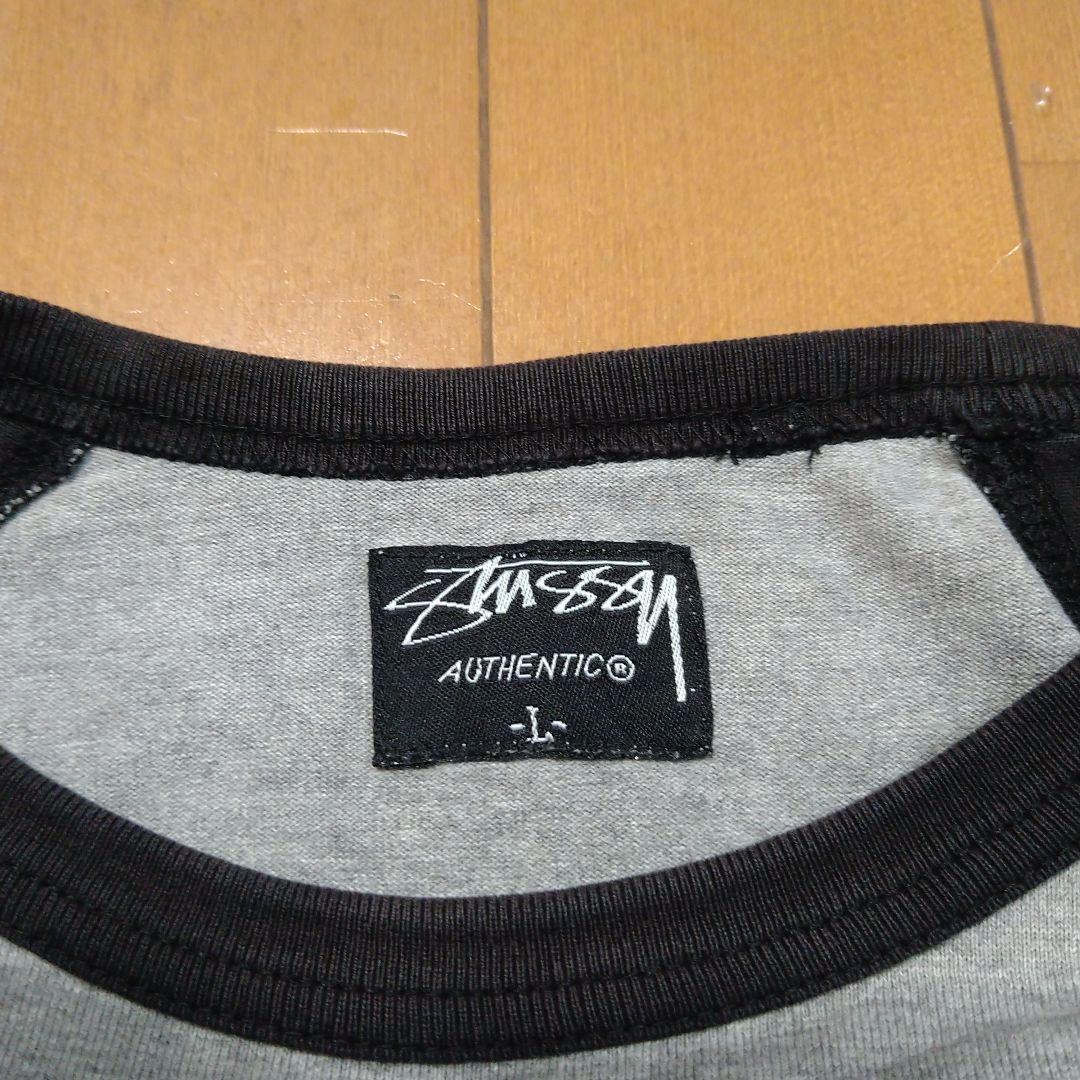 廃盤 貴重 STUSSY CROWN BAND ラグラン 七分丈 ロングT L