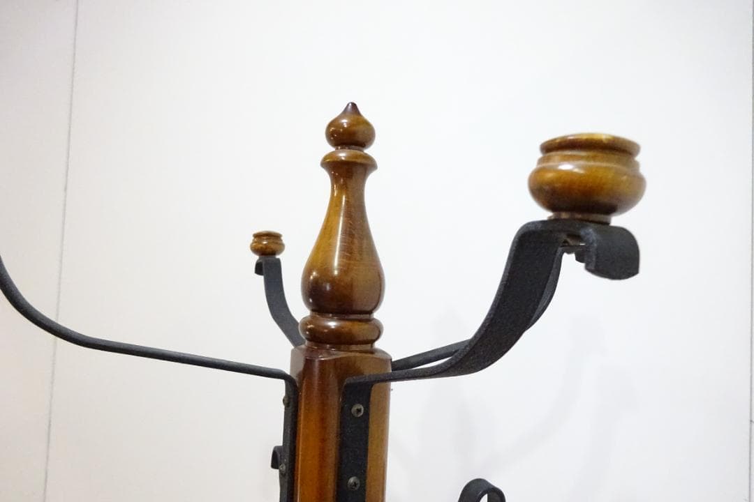 カリモク　コロニアル　ポールハンガー　ポールスタンド　ハンガーラック　美品