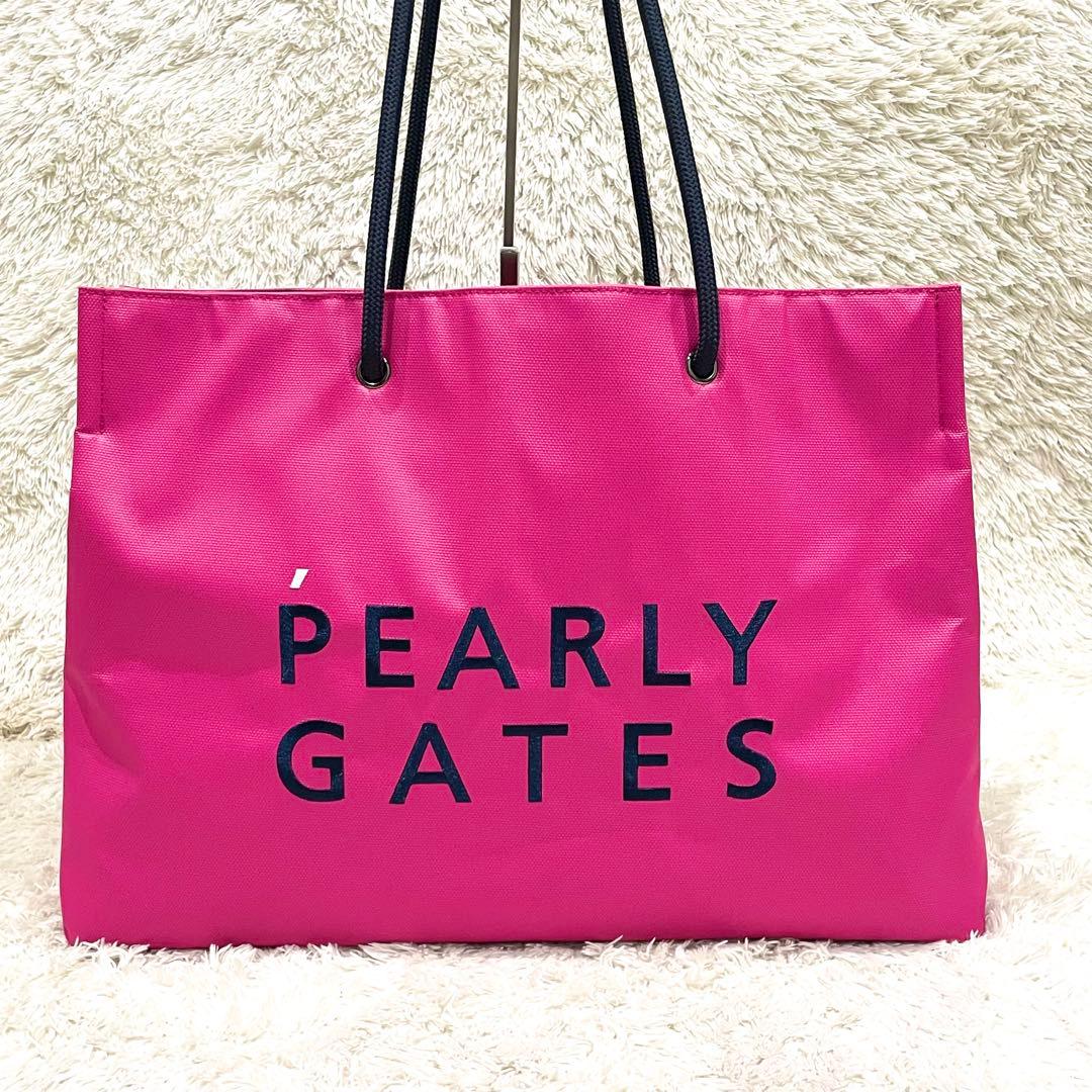 極美品 PEARLY GATES ロッカーバッグ ビッグ トートバッグ ピンク