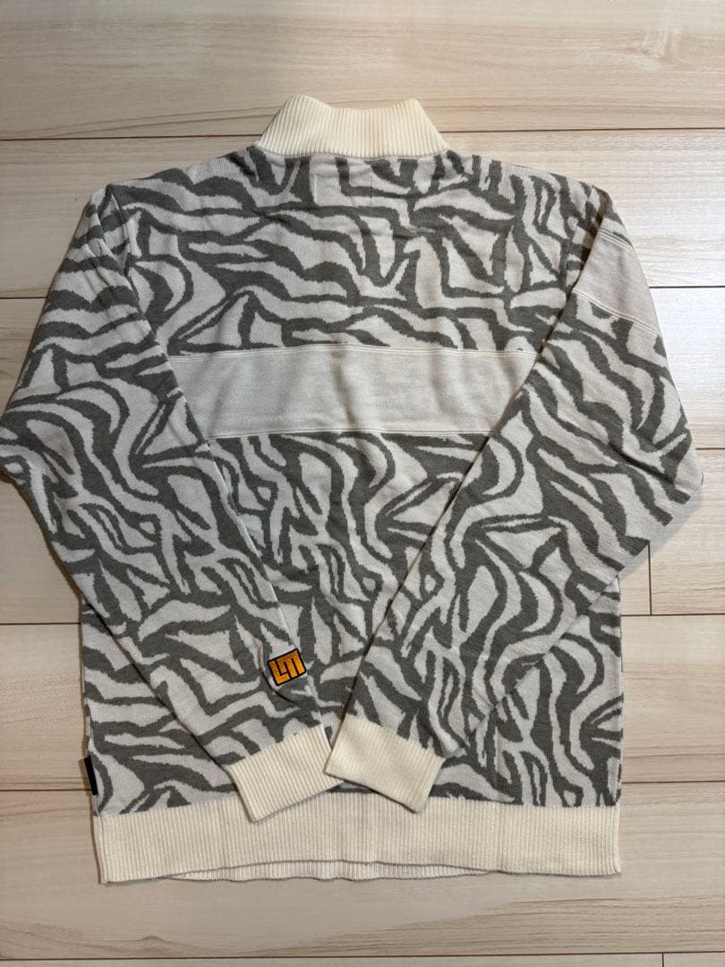 LoudMouth ゼブラ柄 ハーフジップセーター