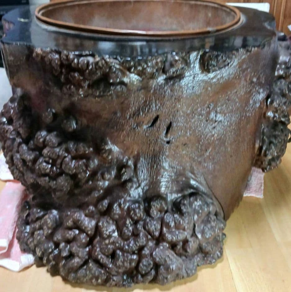木製コブ　火鉢　レトロ　インテリア　希少