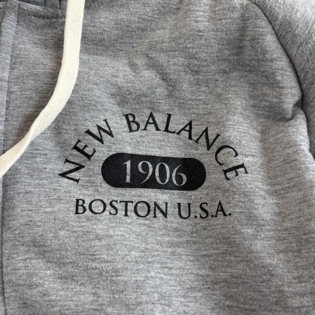 New Balance 裏ボアセットアップ ロゴ グレー L（C875）
