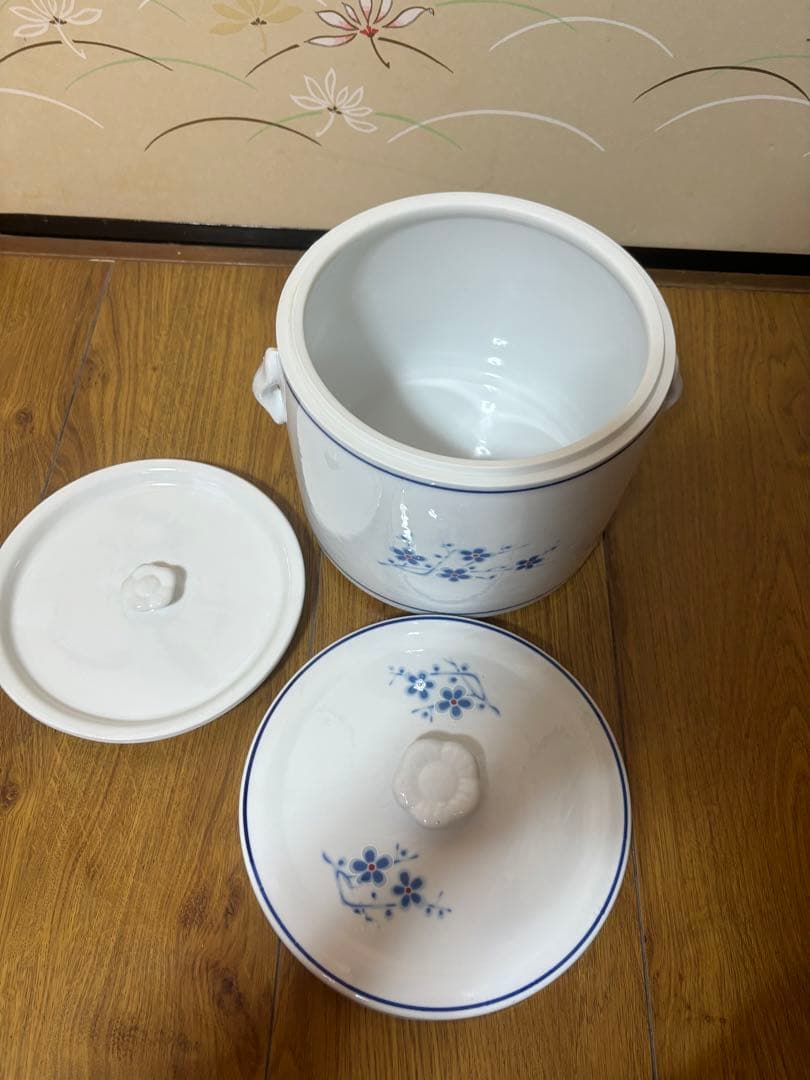 陶器 二重蓋 両耳 スープポット 蒸しカップ/200