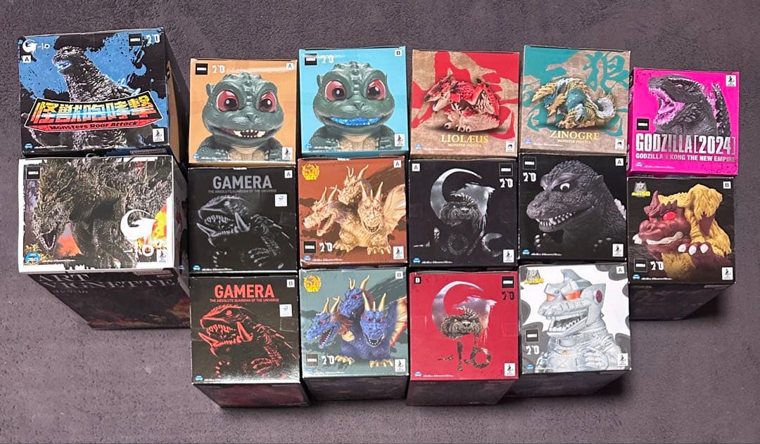 ゴジラ 鎮座獣 怪獣咆哮撃ARTVIGNETTEフィギュア13個セットまとめ売り