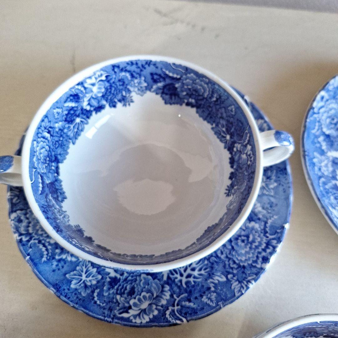 Woods Ware Soup Bowl & Plate　イギリス製　2客　ペア