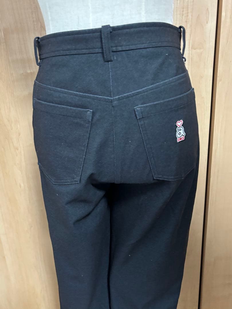 archivio ゴルフパンツ 黒ストレッチ素材