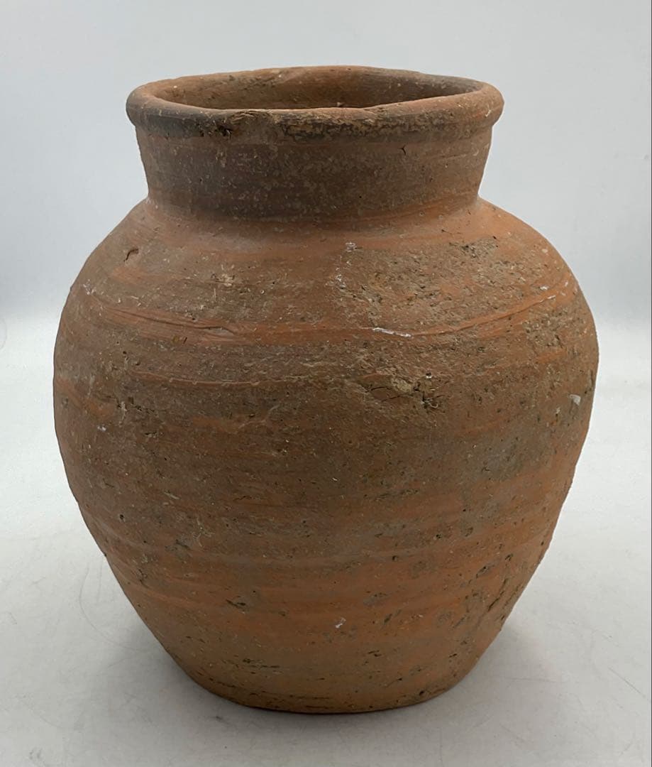【119】◉時代物　古備前焼蹲壷　アンチック　高さ約:21、7㎝◉