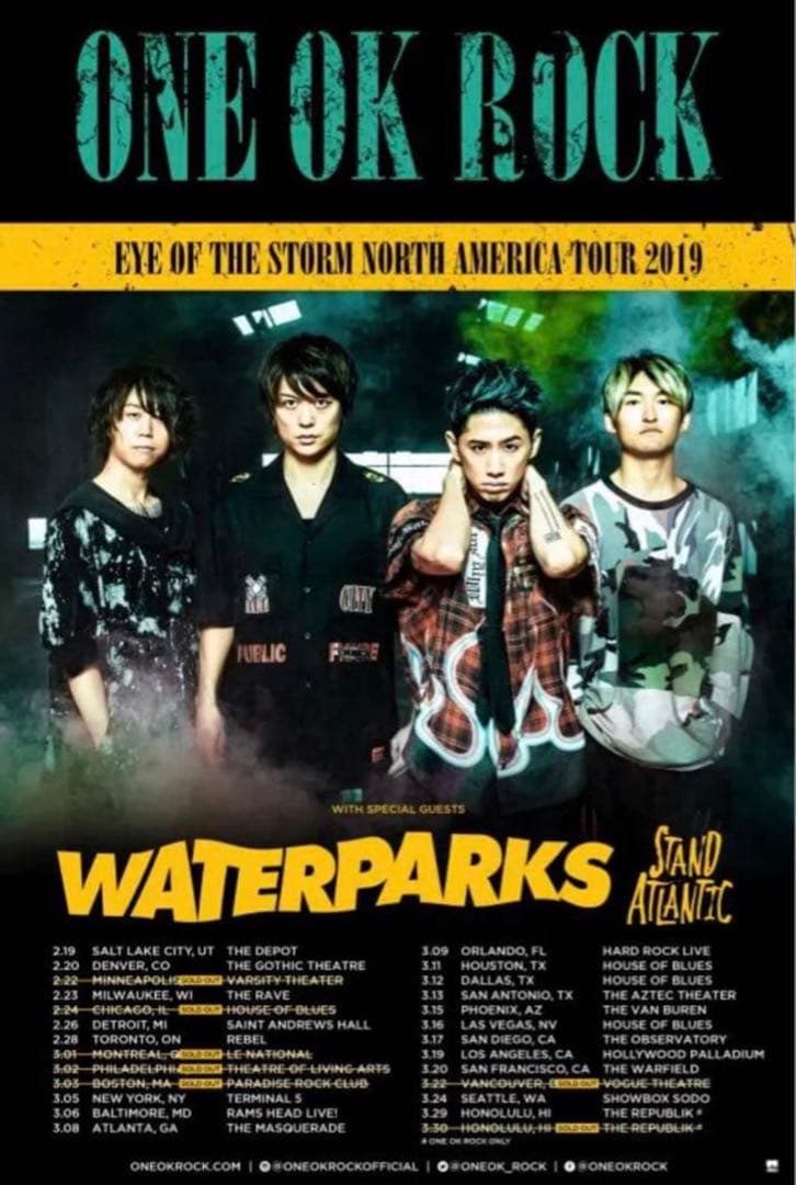 ONE OK ROCK ワンオク NORTH US TOUR 2019 パーカー