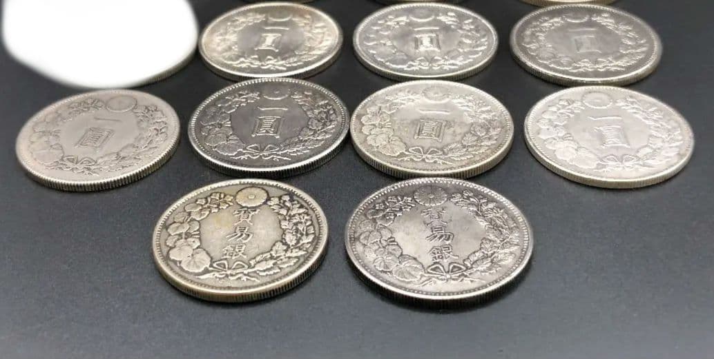 参考品まとめ　14枚　No.170　【参考品】一円銀貨　貿易銀等