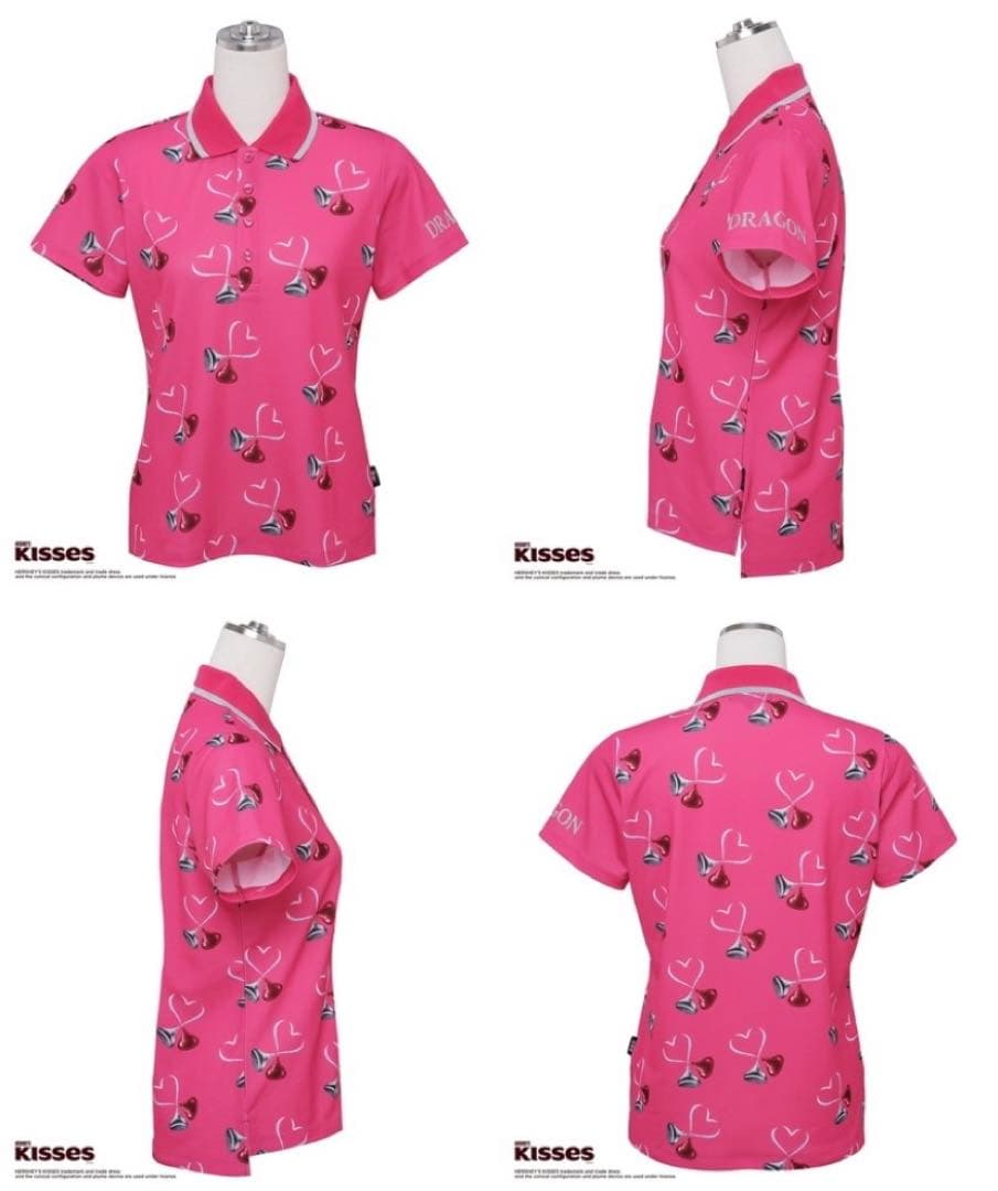 ★新品★ ダンスウィズドラゴン× ハーシーズ コラボ レディース 半袖ポロシャツ