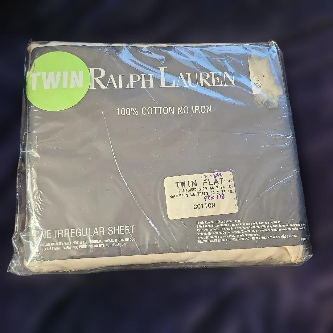 Ralph Lauren ツインフラットシーツ 100%コットン