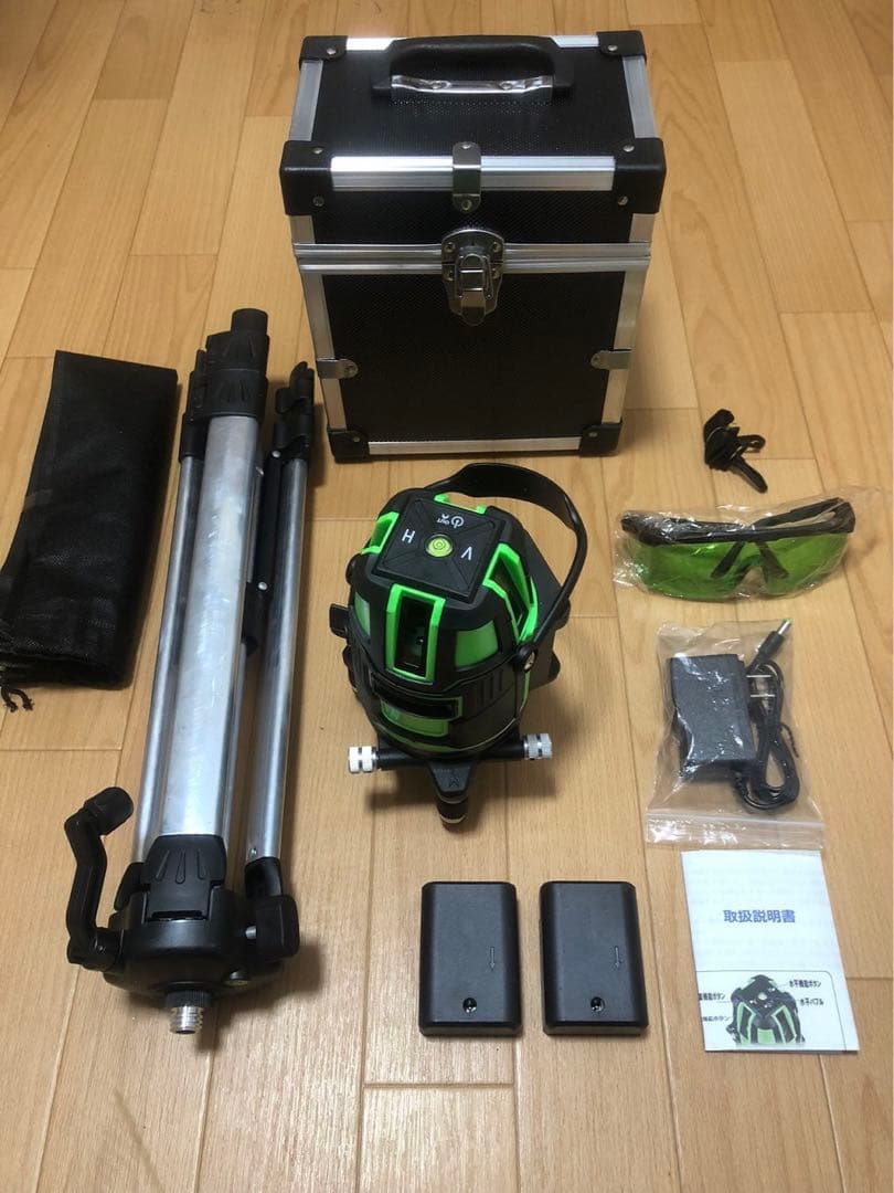 5ライン6点グリーンレーザー墨出し器レベル水平器墨出器墨出し機墨だし器/三脚付き