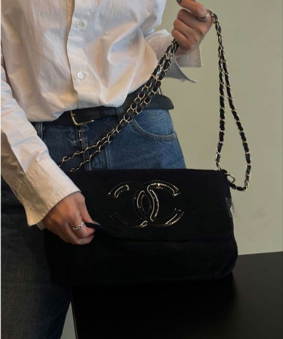 最終 CHANEL シャネル ノベルティ チェーンストラップ ショルダーバッグ