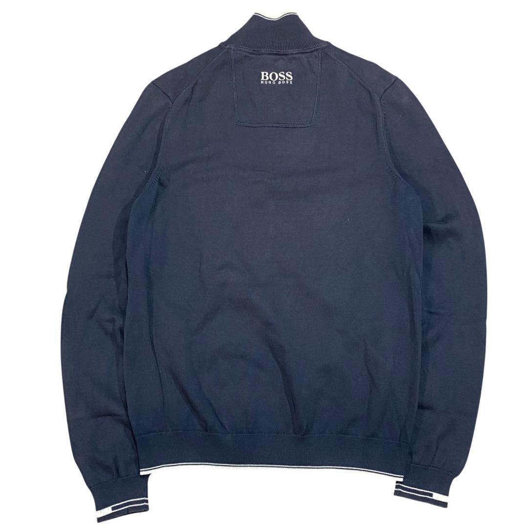 HUGO BOSS ヒューゴボス ハーフジップ ニット ジャケット M ネイビー
