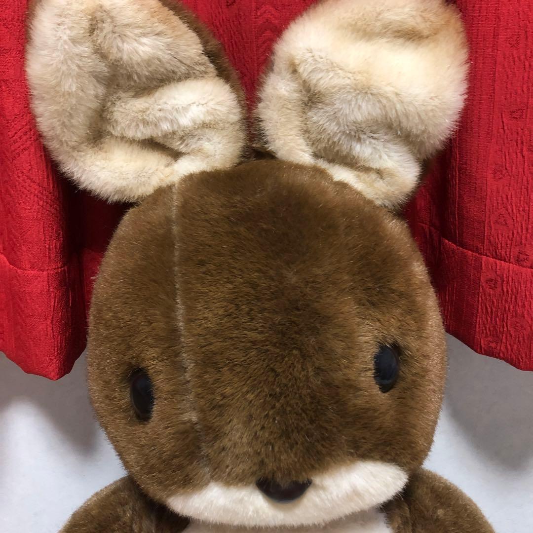 サンアロー　茶色のウサギぬいぐるみ特大　希少